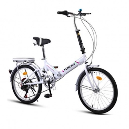 RPOLY vélo RPOLY Vélo Pliant Adulte, Pliable vélos Ultra Léger Portable Vélo Idéal pour Riding Urban et Le navettage, White_20 inch