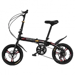 sknonr vélo sknonr 130 Cm Petit Vélo Pliant, Roue De Frein à Disque Variable De 20 Pouces, Antidérapante Et Absorption des Chocs, Noir