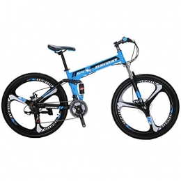 LS2 Vélos pliant SL - Vélo de montagne G4 de 66 cm - 3 rayons - Double suspension - Pliable - Bleu