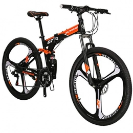 LS2 Vélos pliant SL Vélo de montagne pliable G7 - 27, 5 - 3 rayons - Vélo à suspension - Orange