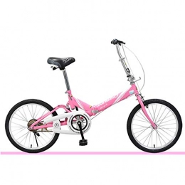 SYCHONG Vélos pliant SYCHONG Vélo Pliable pour Adulte, Lumière Femme Ultra Portable 20 Pouces Mini Étudiant Petit Vélo, Rose
