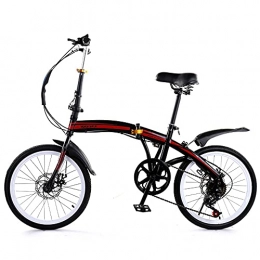 TANGIST vélo TANGIST Vélos De Montagne Vélo Fast Pliage en Acier Au Carbone Pliant, Six Niveaux Sensibles, pour Adultes Hommes Femmes, pour 20 Pouces, Ergonomique