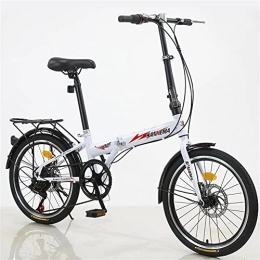 TAURU Vélos pliant TAURU Vélo de route pliable de 50, 8 cm, vélo portable à vitesse variable pour étudiants, hommes, garçons, filles et femmes (blanc)