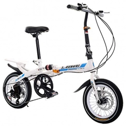 TBAN vélo TBAN Vlo en Alliage D'aluminium De 14 Pouces, 16 Pouces, Vlo Pliant Intgr, Vlo tudiant, Vlo Adulte, Frein Disque, Bleu, 20inches