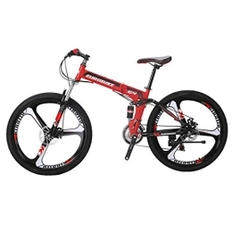 JMC vélo VTT G4 21 vitesses 26 pouces Roues à 3 rayons Double suspension Vélo adulte pliable