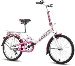 NOLOGO vélo Vélo Adultes Pliant Route vélo Pliant Mini Ultraléger vélo Shopper vélo étudiants vélo 20 Pouces (Color : Pink 1)