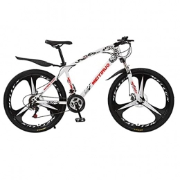 M-YN vélo Vélo De Montagne Complète De 26 Pouces Pour Hommes, Vélos Pliants Adultes Commuter Mtb Avec Des Freins à Double Disque, Vélo De Montagne Portable Vélo Non Glissé Cyclisme(Size:24-speed , Color:blanc)