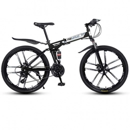 WYLZLIY-Home vélo Vélo De Montagne VTT Vélo de Montagne VTT, Vélos de montagne pliant, double suspension et double disque de frein, VTT Vélo Tout-Terrain Bike Vélo De Montagne VTT ( Color : Black , Size : 21-speed )