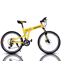 PengYuCheng Vélos pliant Vélo de suspension pour vélo de ville pour hommes, suspension, vélo de montagne, suspension totale, 24 vitesses, vélo de 26 pouces, suspension avant et arrière entièrement réglable, vélo hors route q5