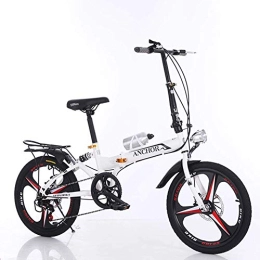 lqgpsx vélo Vélo de Ville Unisexe Adultes pliants Mini vélos légers pour Hommes Femmes Dames Adolescents Banlieue Classique avec Guidon et siège réglables, Cadre en Alliage d'aluminium, Roues 6 Vitesses - 20 pou