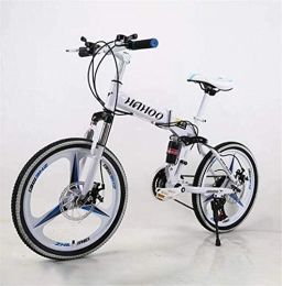 HCMNME vélo Vélo durable de haute qualité, 20" VTT, vélos pliants avec 3 Spoke double frein à disque pleine suspension AntiSlip, fourche à suspension sport en plein air VTT Cadre en alliage avec freins à disque