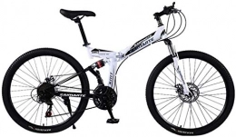 HCMNME vélo Vélo durable de haute qualité, Vélos de montagne, vélo portable adulte étudiant vélo de montagne vélo vélos bicyclettes pliant vélo de vitesse variable de 24 pouces Cadre en alliage avec freins à disq