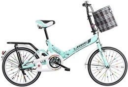 NOLOGO vélo Vélo Le Style extérieur navettage vélo Pliant Compact Ville étudiants vélo vélos légers vélo Shopper vélo Beau Adulte vélo réglable (Color : Blue)