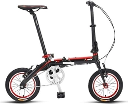 NOLOGO vélo Vélo Mini vélo Pliant, 14" Adultes Single Speed ​​Pliable vélo, Junior étudiants Poids léger vélo Pliable, Portable léger (Color : Black)