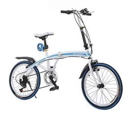 GHP Vélos pliant Vélo pliable de 50, 8 cm léger et portable pour adulte, siège réglable, double frein en V, mini vélo de voyage en plein air pour adultes, hommes et femmes