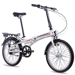 CHRISSON Vélos pliant Vélo pliable en aluminium Chrisson Foldrider 3.0 avec 7 vitesses Shimano Nexus Blanc - roues 60, 96 cm
