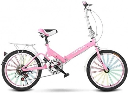 NOLOGO vélo Vélo Pliable vélo 20 Pouces Un Adulte Vitesse Lumière Portable Hommes et Femmes Shock Absorber vélo Enfant vélo vélo Pliant (Color : 3)