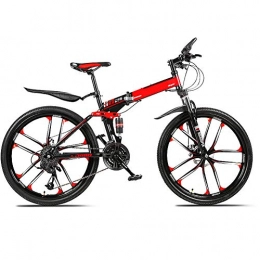 AINY Vélos pliant Vélo Pliant, 20 Pouces Adulte Vélo Pliant Ultra Léger Vitesse Portable Au Travail À Vélo École Commute Rapide Vélo Pliant (Couleur: Rouge)