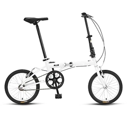 DODOBD vélo Vélo Pliant Bicyclette Pliable 16 Pouces, Vélo Pliant Banlieusard Pliant Ville Vélo Compact Vélo, Réglable en Hauteur Double Frein V, Convient de 130 cm à 180 cm