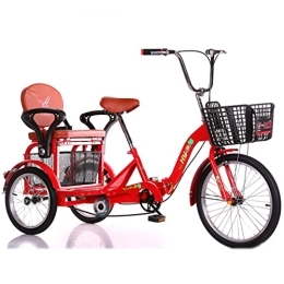 Generic vélo Vélo Trois Roues, Trikes Vélo 3 Roues Pliable pour Adulte 40, 6 cm avec Panier Courses pour Personnes âgées, Femmes, Hommes, Loisirs, Shopping, Pique-Nique, Cyclisme, pédalage