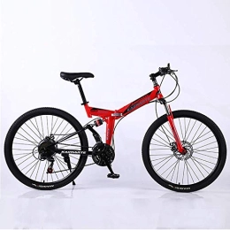 WEHOLY vélo Vélo vélo de montagne, vélo pliant en acier à haute teneur en carbone vélo de montagne 21 vitesses vélo de montagne pour hommes vélo de route 26 pouces pédales avec freins à disque et fourche à s