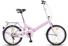 NOLOGO Vélos pliant Vélo Vélo Pliant Vélo Ultraléger étudiant vélo Mini vélo Adulte Universal Vélo Ville Vélo Trajets 20 Pouces Compact (Color : Pink)