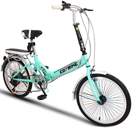 NOLOGO vélo Vélo Vélos Pliable Ultra léger Portable vélo Pliant Mini Petite Vitesse de Roue Shock Absorption (20 Pouces / 16 Pouces) (Color : 1, Size : 16in)