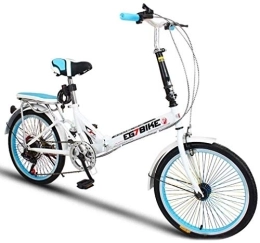 NOLOGO vélo Vélo Vélos Pliable Ultra léger Portable vélo Pliant Mini Petite Vitesse de Roue Shock Absorption (20 Pouces / 16 Pouces) (Color : 6, Size : 20in)