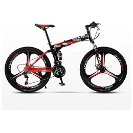 RYP vélo Vélos de Ville VTT Vélo de Montagne Vélo Pliant Route Vélos de VTT Hommes 24 vélos Vitesse Roues for Adultes Femmes BMX Suspendu (Color : Red, Size : 26in)