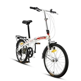 Zunruishop Vélos pliant Vélos pliants 20 pouces à 7 vitesses haute teneur en carbone arc en acier retour hommes voiture pliage mode loisirs cadre et les femmes vélo étudiant en voiture de banlieue noir rouge Vélo de Pliable