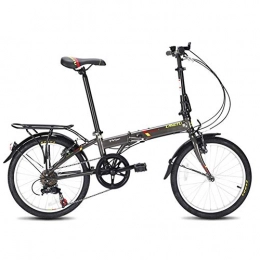  Vélos pliant Vélos pliants pour Adultes vélo Pliable Portable léger de 20"à 7 Vitesses vélo de Banlieue Urbain en Acier à Haute teneur en Carbone avec Porte-Bagages arrière