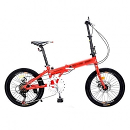 Vélos pliants vélo Vélos pliants Vélo Vélo Pliant Vélo 20 Pouces 7 Vitesse Et Étudiants Homme Femme Adulte Vélo Lightweight Les Enfants De Vélos (Color : Red, Size : 150 * 60 * 111cm)