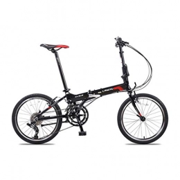 Vélos pliants vélo Vélos pliants Vélo vélo à Amortisseur vélo de Route vélo de Montagne vélo à Vitesse Variable vélo Simple 20 Pouces 8 Vitesses (Color : Black, Size : 150 * 60 * 88cm)