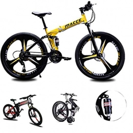 WAHHW Vélos pliant WAHHW Vélo Pliant vélo de Montagne pour Hommes Femmes Vitesse Freins à Disque Variables Portable étudiant Ultra léger en Plein air équitation Voyage vélo, Jaune