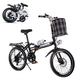 JYTFZD vélo WENHAO Bicyclette for adulte pliant, vitesse variable de 26 pouces portable à vélo de bicyclette d'absorption d'amortissement amortisseur avant et arrière Freins à double disque renforcé Pneus antidér