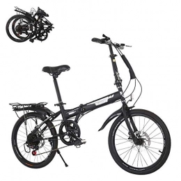 JYTFZD vélo WENHAO Bicyclette for adulte pliant, vitesse variable à 6 vitesses de 20 pouces vélo pliante rapide de 20 pouces, freins à double disque avant et arrière, siège respirant respirable, corps à haute rés