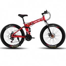 WJJ Vélos pliant WJJ Vélos de Ville VTT, VTT en Aluminium Vélo VTT Adulte Pliable VTT Pliant Route Vélos for Hommes et Femmes 26En Roues Double Vitesse réglable Frein à Disque Vélo de Montagne Adulte