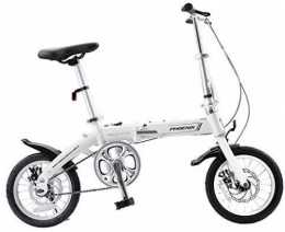 WJSW vélo WJSW 14 '' Vélo Pliant Ultra-léger Portable Vélo Adulte Étudiant en Aluminium Femme Vélo Alliage Vélo bisiklet bicicletas, Blanc