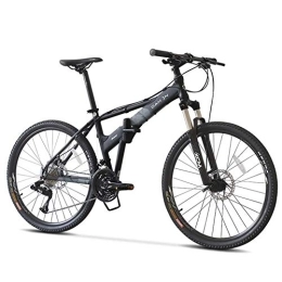 WJSW vélo WJSW Vélos Montagne, vélo Montagne semi-rigi26 Pouces 27 Vitesses, vélo antidérapant Cadre Aluminium Pliable, vélo Montagne Tout-Terrain pour Enfants Adultes, Noir