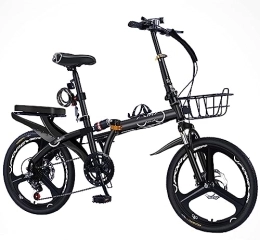 WOLWES Vélos pliant WOLWES Vélo de Montagne Pliant, Frein à Disque Vélos Pliants Vélo Pliant en Acier à Haute Teneur en Carbone, Vélo Pliant pour Adultes / Hommes / Femmes avec Garde-Boue Avant et Arrière A, 22in