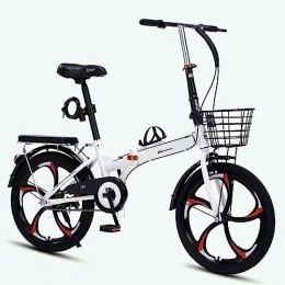 WOLWES Vélos pliant WOLWES Vélo Pliant pour Adulte, vélo de Montagne en Acier à Haute teneur en Carbone léger vélo Pliable pour Adultes avec Freins en V pour Adolescents Adultes A, 22in