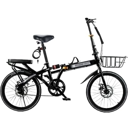 WOLWES Vélos pliant WOLWES Vélo Pliant Vélo Pliant Léger en Acier au Carbone Hauteur Réglable Vélo Pliant Double Frein à Disque Outroad VTT Vélos pour Adultes Hommes Femmes A, 20in