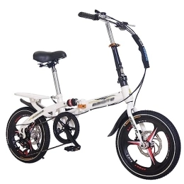 WOLWES vélo WOLWES Vélo Pliant Vélo Pliant pour Adulte 6 Vitesses Shifter Hauteur Réglable Suspension Complète Vélo de Ville Léger Portable Vélo pour Hommes Femmes B, 14in