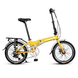 Xiaoyue Vélos pliant Xiaoyue Adultes vélo Pliant, 20 Pouces 7 Vitesse Pliable vélos, Super Compact Urban Commuter vélos, Pliable vélo avec antidérapante et Pneu résistant à l'usure, Gris lalay (Color : Yellow)