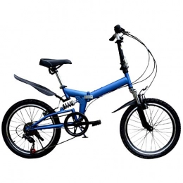 YSHUAI vélo YSHUAI Bicyclette Pliable, Vélo Pliant De 20 Pouces Engrenage De Moyeu Vélos Pliants De Loisirs Facilement Portable Vélo Pliant pour Les Femmes Hommes Étudiant, Bleu