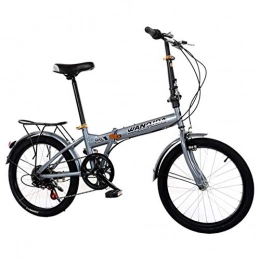 YSHUAI vélo YSHUAI Bicyclette Pliable, Vélo Pliant De 20 Pouces Facile Vélos Pliants De Loisirs Absorption des Chocs À 6 Vitesses Vitesse Shimano, Orange