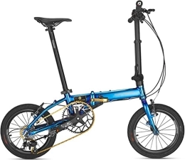 ZLYJ vélo ZLYJ 16 Pouces Vélo Montagne Vélo Bleu Vélo Pliant Chaise Confortable, Pneus Antidérapants Et Résistants À l'usure, Cadre en Acier Haute Teneur en Carbone B, 16inch