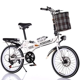 ZLYJ vélo ZLYJ Vélo De Ville Pliant, Vélo Pliant Portable Ultra-Léger, Vélo Léger De Trekking, Excursion D'équitation en Plein Air pour Hommes Et Femmes Adultes B, 20 in