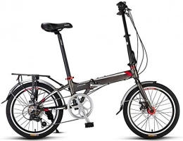 ZYLDXDP vélo ZYLDXDP Vélo Pliant pour Adulte Roues De 20 Pouces Vélo Pliant en Aluminium Léger Ailes Avant Et Arrière Porte-Bagages Arrière Idéal pour Les Déplacements Urbains Et Les Déplacements Noir