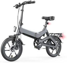 YUANLE vélo 16 Pouces Adultes Vélo Électrique Léger 250W Électrique Assistance De Pédale Pliable E-Bike Avec Batterie 7.5Ah - Gris